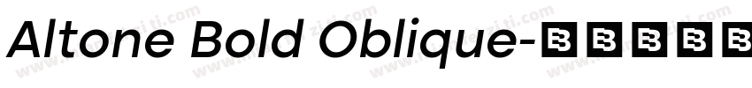 Altone Bold Oblique字体转换
